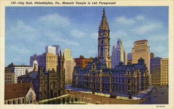 City Hall, Philadelphia, Pennsylvania, USA, 1933. Artist: Unknown