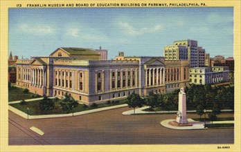 Franklin Institute and Board of Education Building, Philadelphia, Pennsylvania, USA, 1933. Artist: Unknown