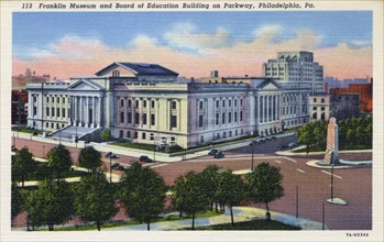 Franklin Institute and Board of Education Building, Philadelphia, Pennsylvania, USA, 1937. Artist: Unknown