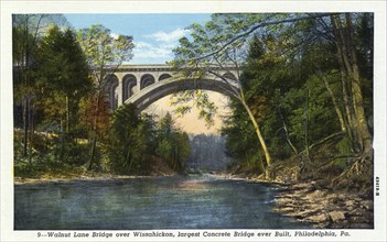 Walnut Lane Bridge over Wissahickon Creek, Philadelphia, Pennsylvania, USA, 1914. Artist: Unknown