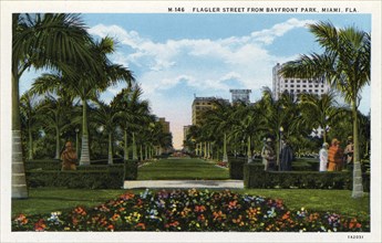Flagler Street from Bayfront Park, Miami, Florida, USA, 1931. Artist: Unknown
