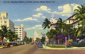 Hotels on Collins Avenue, Miami Beach, Florida, USA, 1941. Artist: Unknown