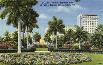 View of Bayfront Park, at the foot of Flagler Street, Miami, Florida, USA, 1941. Artist: Unknown