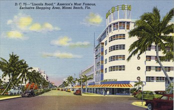 Lincoln Road, Miami Beach, Florida, USA, 1941. Artist: Unknown
