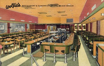 Wolfie's Restaurant and Sandwich Shops, Miami Beach, Florida, USA, 1951. Artist: Unknown