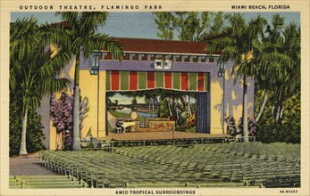 Outdoor Theatre, Flamingo Park, Miami Beach, Florida, USA, 1936. Artist: Unknown
