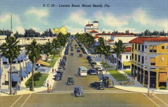 Lincoln Road, Miami Beach, Florida, USA, 1938. Artist: Unknown