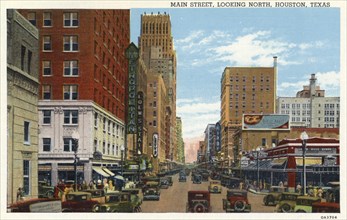 Main Street, Houston, Texas, USA, 1930. Artist: Unknown