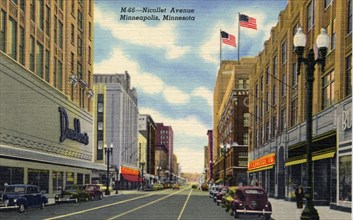 Nicollet Avenue, Minneapolis, Minnesota, USA, 1950. Artist: Unknown