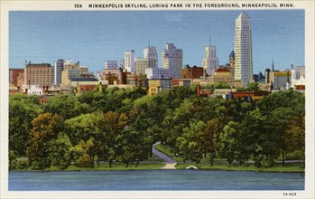 Minneapolis skyline, Minnesota, USA, 1935. Artist: Unknown