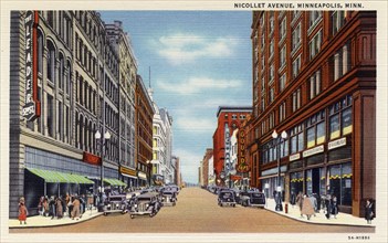 Nicollet Avenue, Minneapolis, Minnesota, USA, 1935. Artist: Unknown