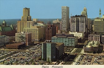 City skyline Minneapolis, Minnesota, USA, 1970. Artist: Unknown