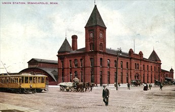 Union Station, Minneapolis, Minnesota, USA, 1910. Artist: Unknown