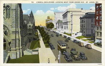 Lindell Boulevard, St Louis, Missouri, USA, 1926. Artist: Unknown