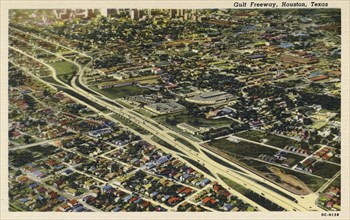 Gulf Freeway, Houston, Texas, USA, 1950. Artist: Unknown