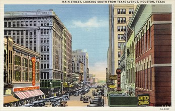 Main Street, Houston, Texas, USA, 1935. Artist: Unknown