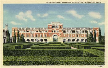 Administration Building, Rice Institute, Houston, Texas, USA, 1936. Artist: Unknown