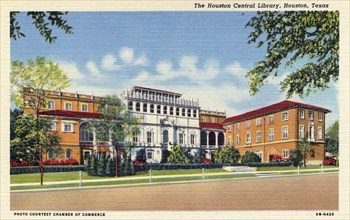 The Houston Central Library, Houston, Texas, USA, 1946. Artist: Unknown