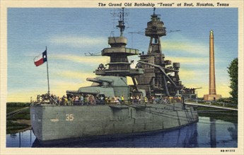 'The grand old battleship 'Texas' at rest, Houston, Texas', USA, 1948. Artist: Unknown