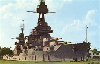 The battleship USS 'Texas', San Jacinto Battlegrounds, near Houston, Texas, USA, 1958. Artist: Unknown
