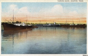 Turning basin, Houston, Texas, USA, 1926. Artist: Unknown