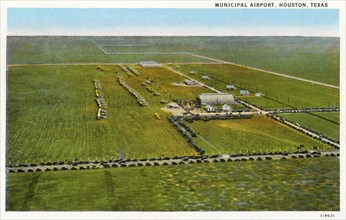 Municipal Airport, Houston, Texas, USA, 1928. Artist: Unknown