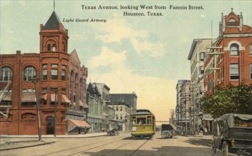 Main Street, Houston, Texas, USA, 1911. Artist: Unknown