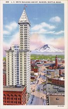 Smith Tower, Seattle, Washington, USA, 1934. Artist: Unknown