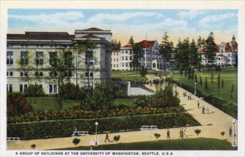 A group of buildings at the University of Washington, Seattle, Washington, USA, 1913. Artist: Unknown