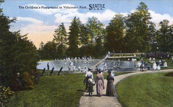 Children's playground in Volunteer Park, Seattle, Washington, USA, 1914. Artist: Unknown