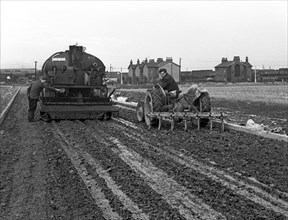 Road construction work, Doncaster, South Yorkshire, November 1955. Artist: Michael Walters