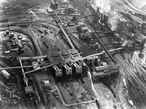 Aerial view of the Manvers coal processing plant, Wath upon Dearne, South Yorkshire, 1964. Artist: Michael Walters