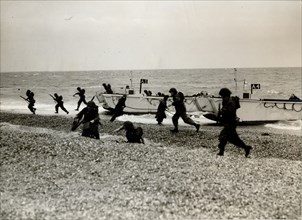 Runaground III, a mock amphibious invasion of England, Portsmouth, Hampshire, 1952. Artist: Unknown