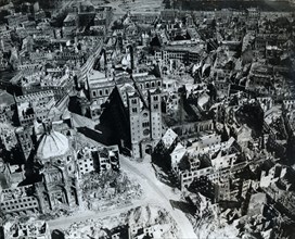 Würzburg, Germany, after Allied bombing, World War II, 1945. Artist: Unknown
