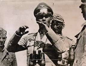 German Field Marshal Erwin Rommel at El Alamein, Egypt, World War II, 1942. Artist: Unknown