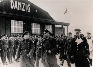 Nazi Deputy Führer Rudolf Hess visiting the free city of Danzig, 1930s. Artist: Unknown