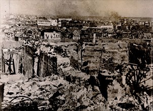 The ruins of Stalingrad, c1942. Artist: Unknown