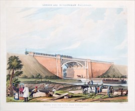 Bridge Over the Canal near Kings-Langley, published 1837 (hand coloured engraving)