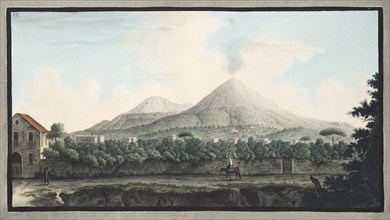 View of Mount Veusvius form the sea shore; at Resina, between Portici and Torre del Greco, 1776.