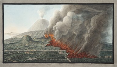View of an eruption of Monte Vesuvius on 23rd December 1760 and ended 5th January 1761, 1776.