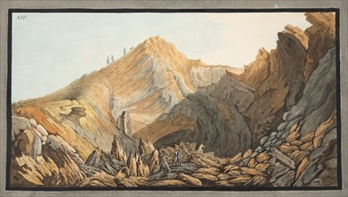 View of the Crater, or inside of the Cone of the little mountain, 1776.