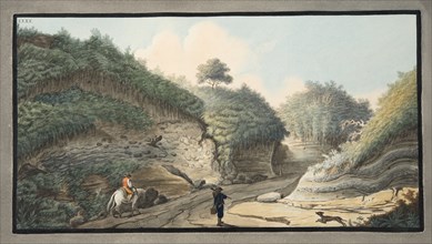 View of a hollow road leading from the Grotto of Pausilipo to Pianura, 1776.