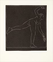 The Tennis Player, 1923, (wood engraving).