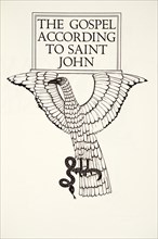 The Eagle of St.John (wood engraving).