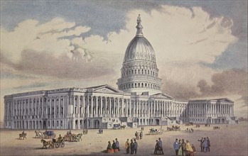 United States Capitol - Washinton, D.C., pub. 1865, Currier & Ives (Colour Lithograph)