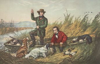 Wild Duck Shooting, A Good Day's Sport, pub. 1852, Currier & Ives (Colour Lithograph)