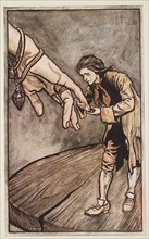 Gulliver Kisses the Queen of Brobdingnagia's Hand, 1909.