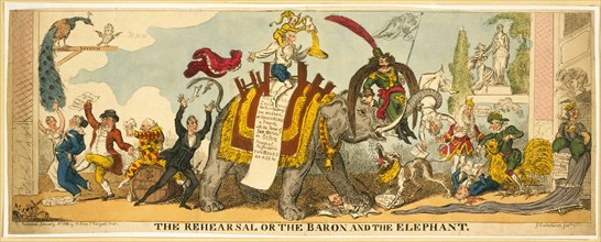 The Rehearsal or the Baron and the Elephant, 1812.
