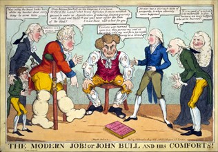 The Modern Job! Or John Bull and his Comforts!, 1816.