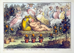 The Orangerie - or - The Dutch Cupid reposing after the fatigues of Planting, 1796.